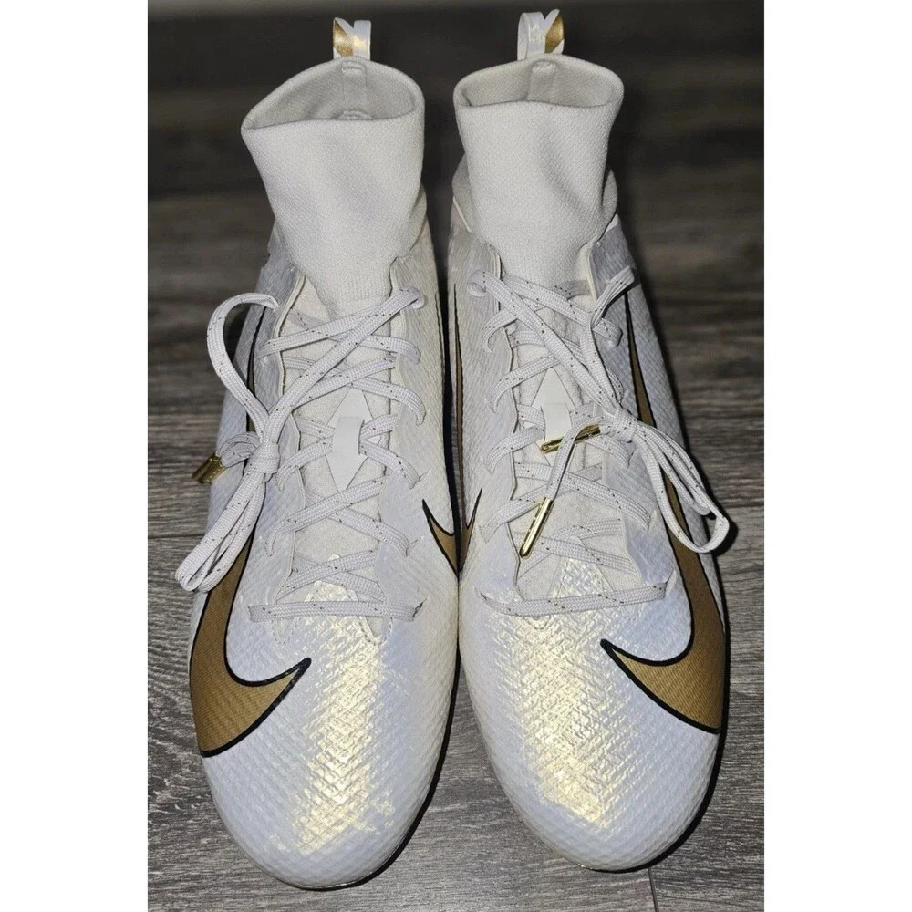 Size 11 Nike Vapor Untouchable Pro 3 PRM Football Cleats Gold White AQ0634-007
